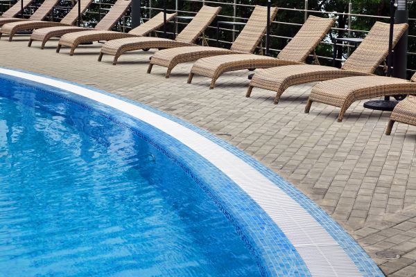 Poolside Hardscaping in Middletown